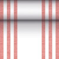Chemin de table, aspect tissu, PV-tissu "ROYAL Collection" 24 m x 40 cm bordeaux "Lines"