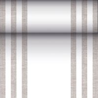 Chemin de table, aspect tissu, PV-tissu "ROYAL Collection" 24 m x 40 cm gris "Lines"