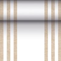 Chemin de table, aspect tissu, PV-tissu "ROYAL Collection" 24 m x 40 cm sable "Lines"