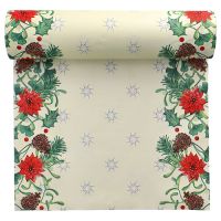 Chemin de table, aspect textile, Airlaid 24 m x 40 cm "Winterly"