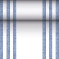 Chemin de table, aspect tissu, PV-tissu "ROYAL Collection" 24 m x 40 cm bleu "Lines"