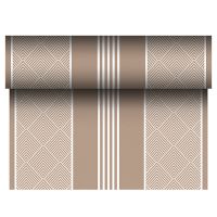 Chemin de table, aspect tissu, PV-tissu "ROYAL Collection" 24 m x 40 cm marron "Elegance"