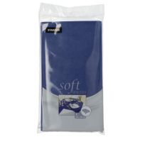 Nappe, aspect textile, non tissée "soft selection" 120 cm x 180 cm bleu foncé