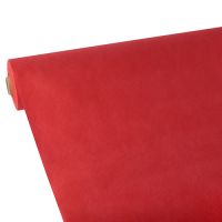 Nappe, aspect textile, non tissée "soft selection" 25 m x 1,18 m rouge