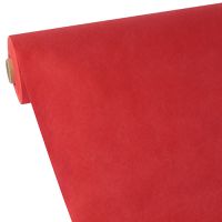 Nappe, aspect textile, non tissée "soft selection" 40 m x 1,18 m rouge