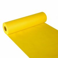 Chemin de table, aspect tissu, non tissé "soft selection" 24 m x 40 cm jaune