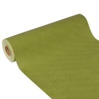 Chemin de table, aspect tissu, non tissé "soft selection plus" 24 m x 40 cm vert olive