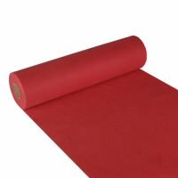 Chemin de table, aspect tissu, non tissé "soft selection" 24 m x 40 cm rouge