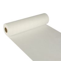 Chemin de table, aspect tissu, non tissé "soft selection" 24 m x 40 cm blanc