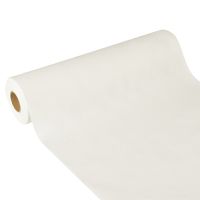 Chemin de table, aspect tissu, non tissé "soft selection plus" 24 m x 40 cm blanc