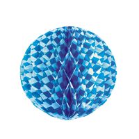 Boule décorative Ø 30 cm "Bavarois bleu" difficilement inflammable