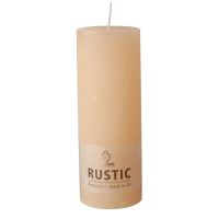 Bougie cylindrique Ø 68 mm · 190 mm crème "Rustic" teinté dans la masse