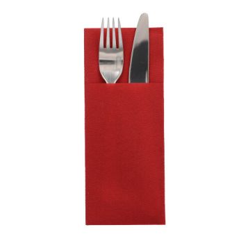 Pochettes à couverts, airlaid pliage 1/8, 40 cm x 33 cm, bordeaux