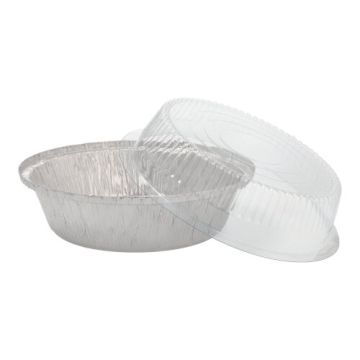 Plats en aluminium avec couvercles rond 770 ml Ø 18,2 cm · 8 cm