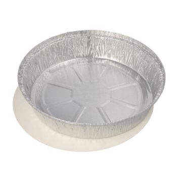 Barquettes aluminium avec couvercle en carton laminé, PE rond 1 l Ø 23 cm · 4,4 cm
