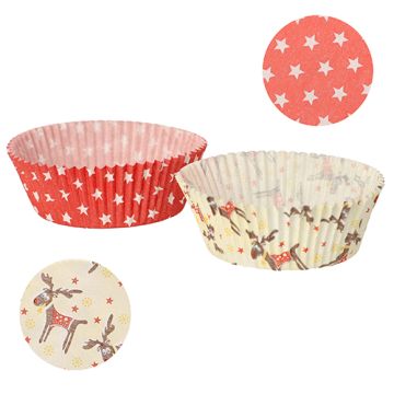Moule en papier Ø 5 cm · 2,5 cm "Elk & Penguin" assorti