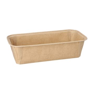 Moules "pure" rectangulaire 1033 ml 6,1 cm x 10,8 cm x 23 cm marron