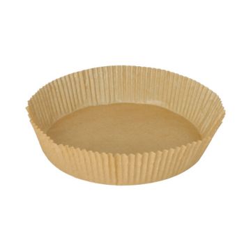 Feuilles de papier sulfurisé prédécoupées Ø 21 cm · 5 cm marron pour friteuses à air chaud