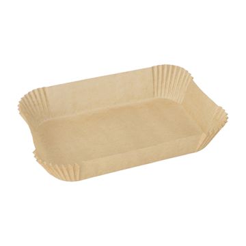 Papier cuisson 22 cm x 14 cm x 4,5 cm marron pour friteuses à air chaud