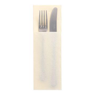Serviettes "DAILY Collection" 48 cm x 30 cm champagne avec enveloppe à couverts