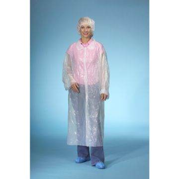 Blouse visiteur, HDPE 150 cm x 125 cm blanc