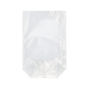 Sacs à fond plat, PP 17,3 cm x 11,5 cm x 4 cm transparent
