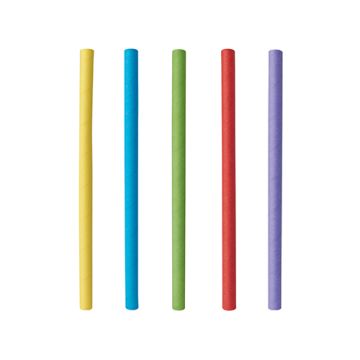 Pailles pour cocktail, papier Ø 7 mm · 15 cm couleurs assorties