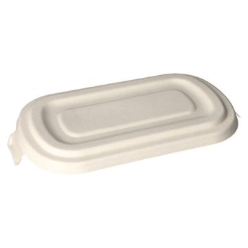 Couvercles, canne à sucre "pure" 1,6 cm x 13,9 cm x 26,9 cm blanc