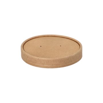 Couvercles pour terrines à soupe, cartón rond Ø 9,8 cm · 1,6 cm marron