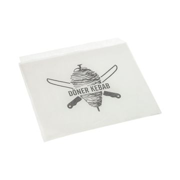 Pochettes à Döners kebab 16 cm x 16 cm blanc