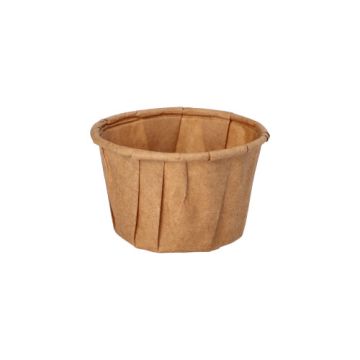 Coupelles pour sauce à salade, papier "pure" 35 ml Ø 5 cm · 3,1 cm marron