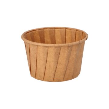 Coupelles pour sauce à salade, papier "pure" 90 ml Ø 6,6 cm · 4,2 cm marron