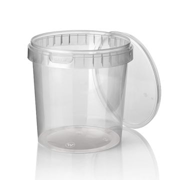 Pots alimentaires, PP 770 ml Ø 11,8 cm · 11,3 cm transparent à fermeture originale