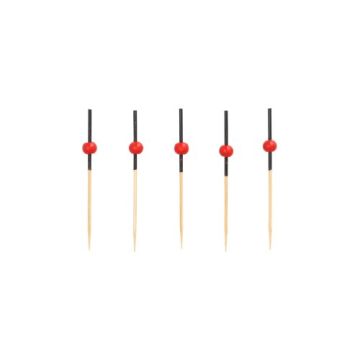 Piques apéritifs 7 cm "Red Pearl"