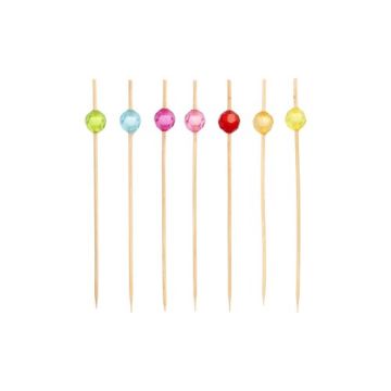Piques apéritifs "Fingerfood" 12 cm couleurs assorties "Pearl"