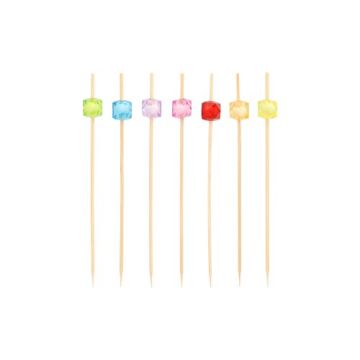 Piques apéritifs "Fingerfood" 12 cm couleurs assorties "Square"