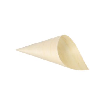 Cornets "Fingerfood" en bois "pure" Ø 8 cm · 15,5 cm