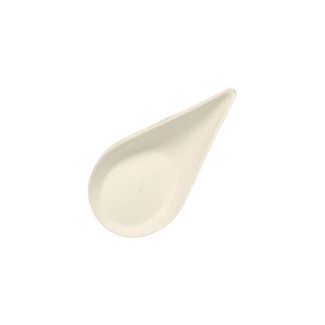 Assiettes "Fingerfood", canne à sucre "pure" 10,5 cm x 5,7 cm blanc "Drop"