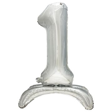 Ballon aluminium 73 cm argent "1" stehend