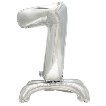 Ballon aluminium 73 cm argent "7" stehend