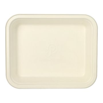 Gastronorm-Behälter GN 1/2 canne à sucre, revêtement PLA rectangulaire 4 l 6,5 cm x 32,5 cm x 26,5 cm blanc
