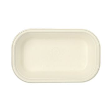 Gastronorm-Behälter GN 1/4 canne à sucre, revêtement PLA rectangulaire 1,8 l 6,5 cm x 26,5 cm x 16,2 cm blanc