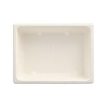Gastronorm-Behälter GN 1/8 canne à sucre, revêtement PLA rectangulaire 4,7 cm x 16,5 cm x 12,3 cm blanc