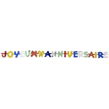 Guirlande en lettres 1,9 m "Joyeux Anniversaire"