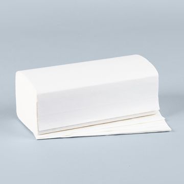 Papier essuie-mains pliage en V 23 cm x 25 cm blanc de haute "Comfort" 2 plis (20x160)