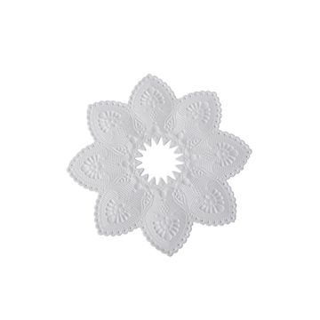 Manchettes pour bougies rond Ø 10 cm blanc