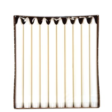 Bougies de lustres Ø 2,2 cm · 24 cm blanc en 100 % stéarine