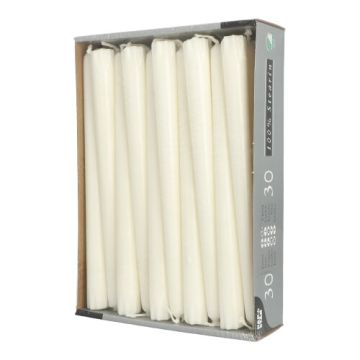 Bougies de chandelier Ø 2,2 cm · 24 cm blanc en 100 % stéarine