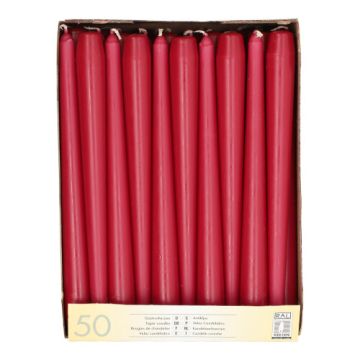 Bougies de chandelier Ø 2,2 cm · 25 cm bordeaux