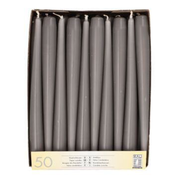 Bougies de chandelier Ø 2,2 cm · 25 cm gris